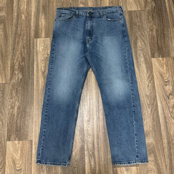 Levi's 505 Jeans Men's 40x32 Medium Wash Regular Fit Stretch Denim - Picture 1 of 9